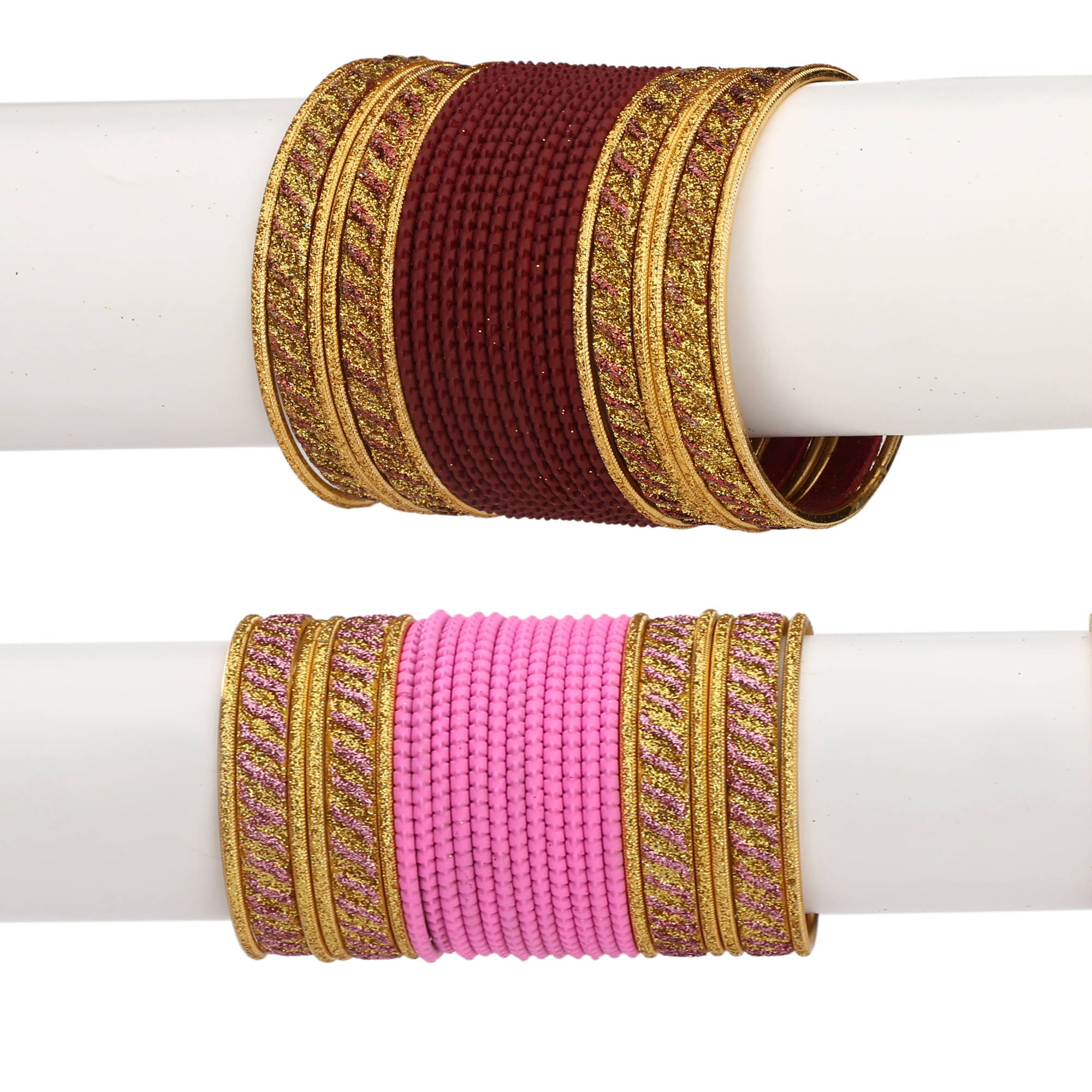 AFAST Colorful Combo Of 2 Metal Bangle Set, For Party And Daily Use, 24 Bangle Each Color AFAST Colorful Combo Of 2 Metal Bangle Set, For Party And Daily Use, 24 Bangle Each Color