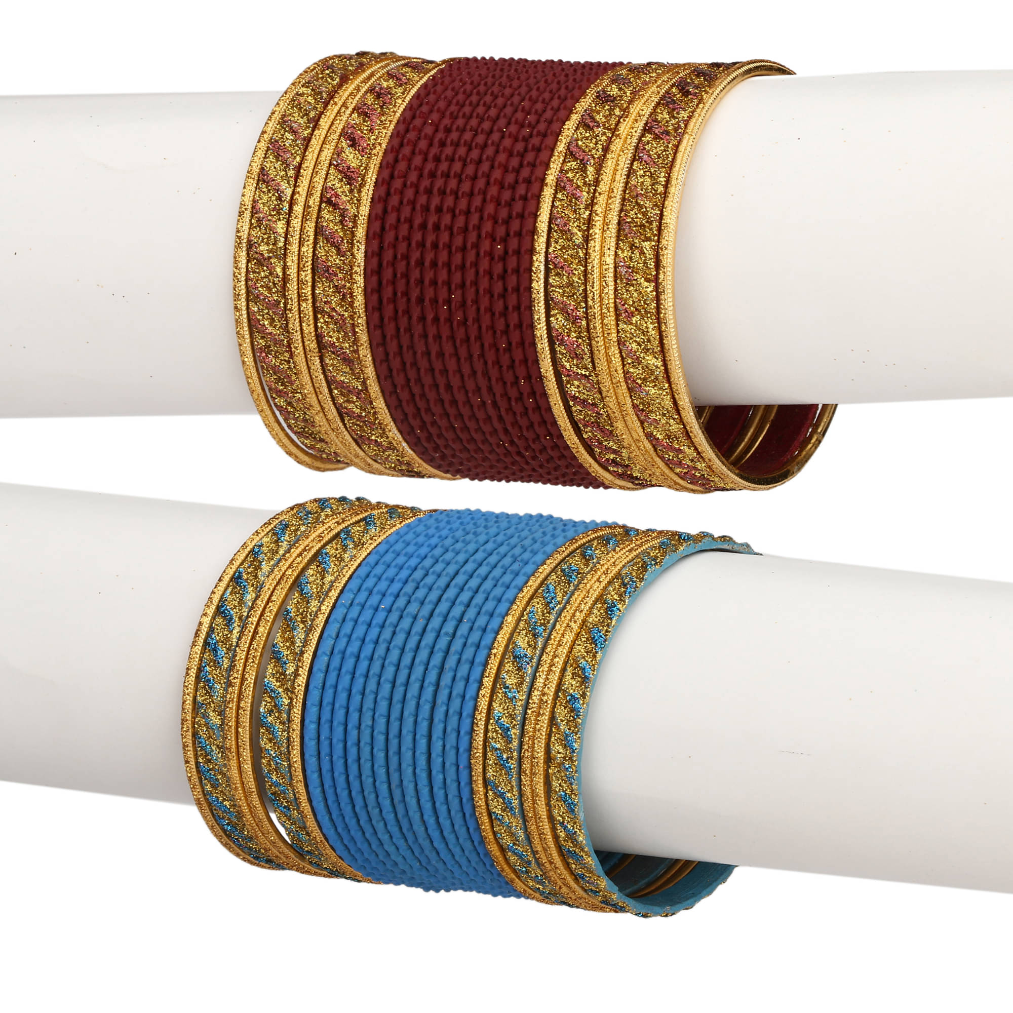 AFAST Colorful Combo Of 2 Metal Bangle Set, For Party And Daily Use, 24 Bangle Each Color AFAST Colorful Combo Of 2 Metal Bangle Set, For Party And Daily Use, 24 Bangle Each Color
