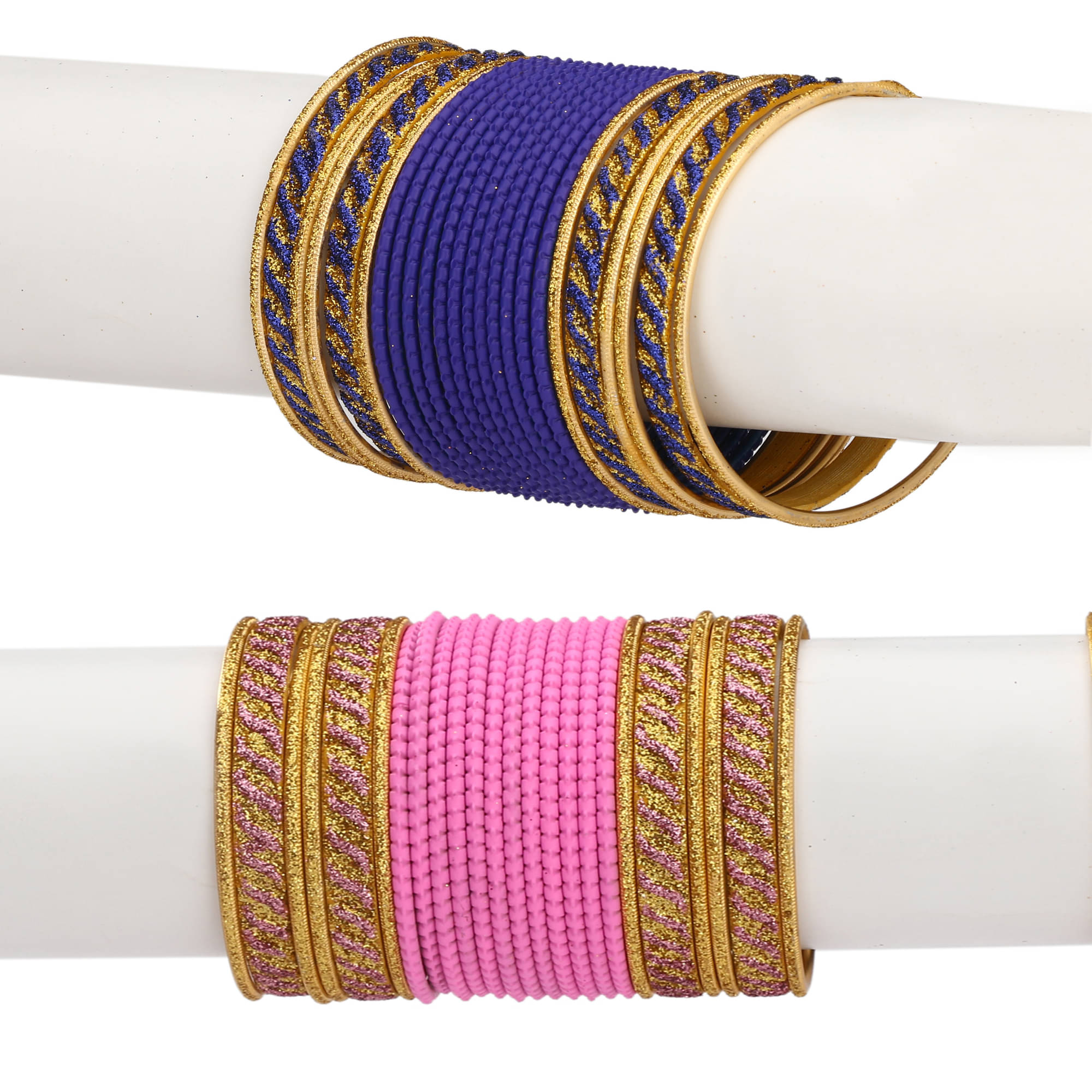 AFAST Colorful Combo Of 2 Metal Bangle Set, For Party And Daily Use, 24 Bangle Each Color AFAST Colorful Combo Of 2 Metal Bangle Set, For Party And Daily Use, 24 Bangle Each Color