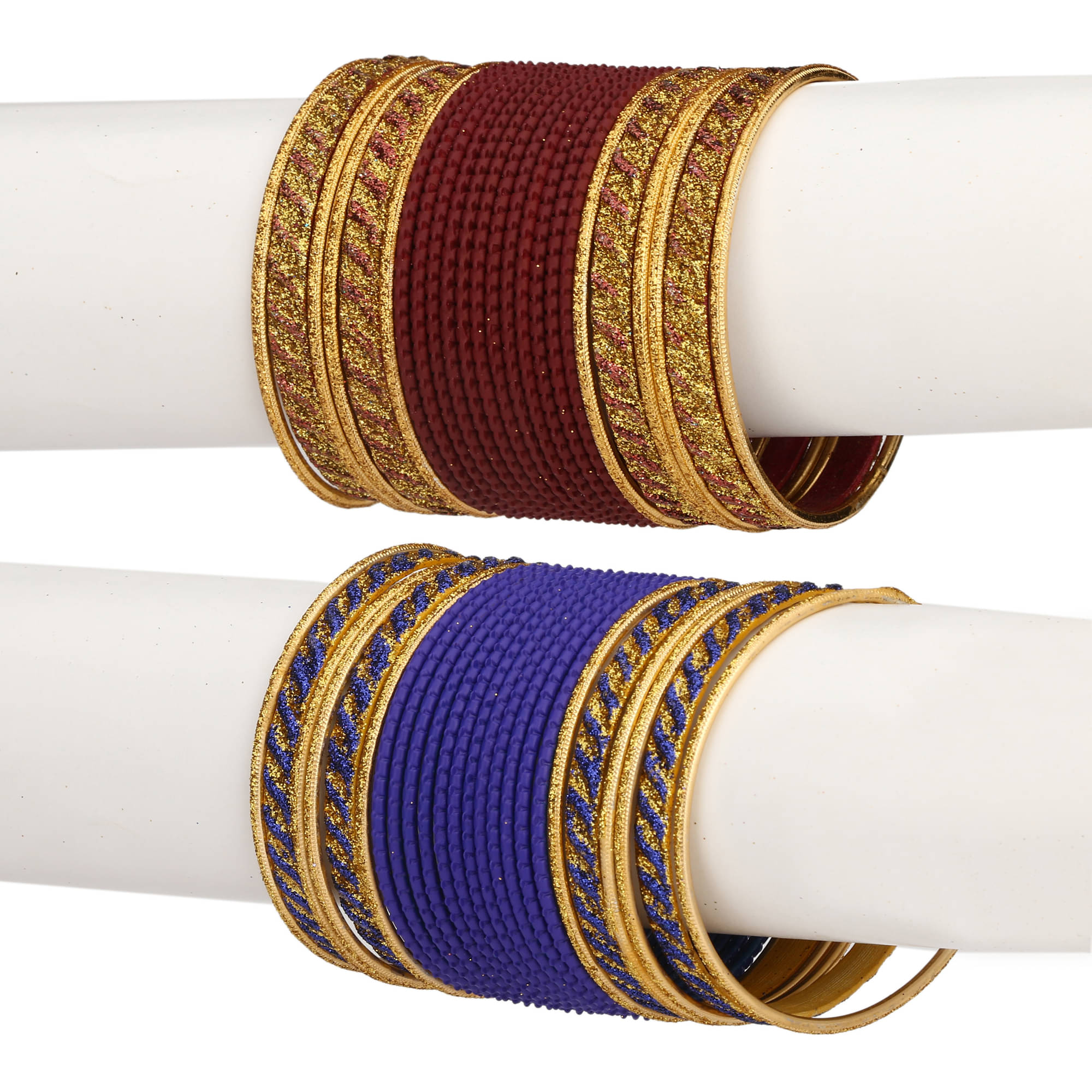 AFAST Colorful Combo Of 2 Metal Bangle Set, For Party And Daily Use, 24 Bangle Each Color AFAST Colorful Combo Of 2 Metal Bangle Set, For Party And Daily Use, 24 Bangle Each Color