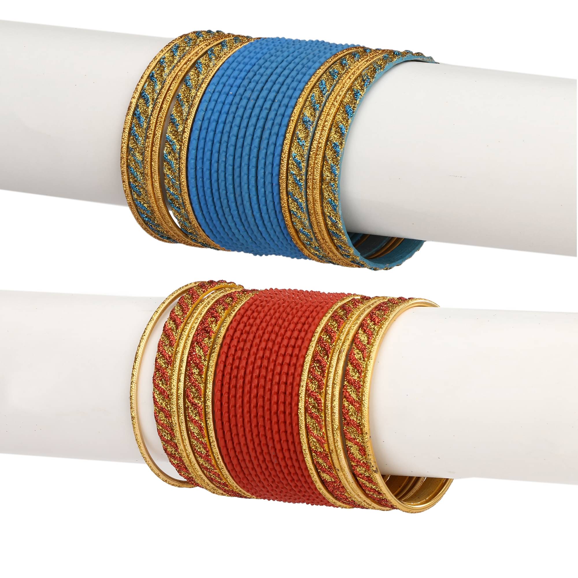 AFAST Colorful Combo Of 2 Metal Bangle Set, For Party And Daily Use, 24 Bangle Each Color AFAST Colorful Combo Of 2 Metal Bangle Set, For Party And Daily Use, 24 Bangle Each Color