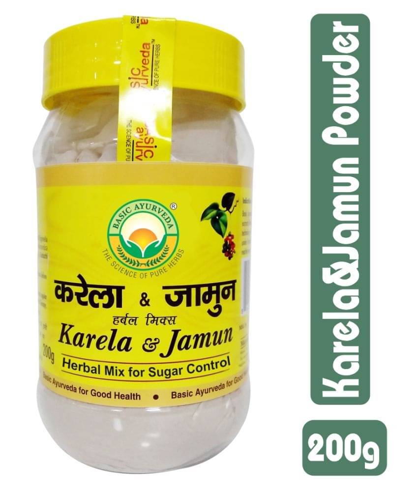 Basic Ayurveda Karela Jamun Herbal Mix Powder 200 gm Pack of 3 Basic Ayurveda Karela Jamun Herbal Mix Powder 200 gm Pack of 3