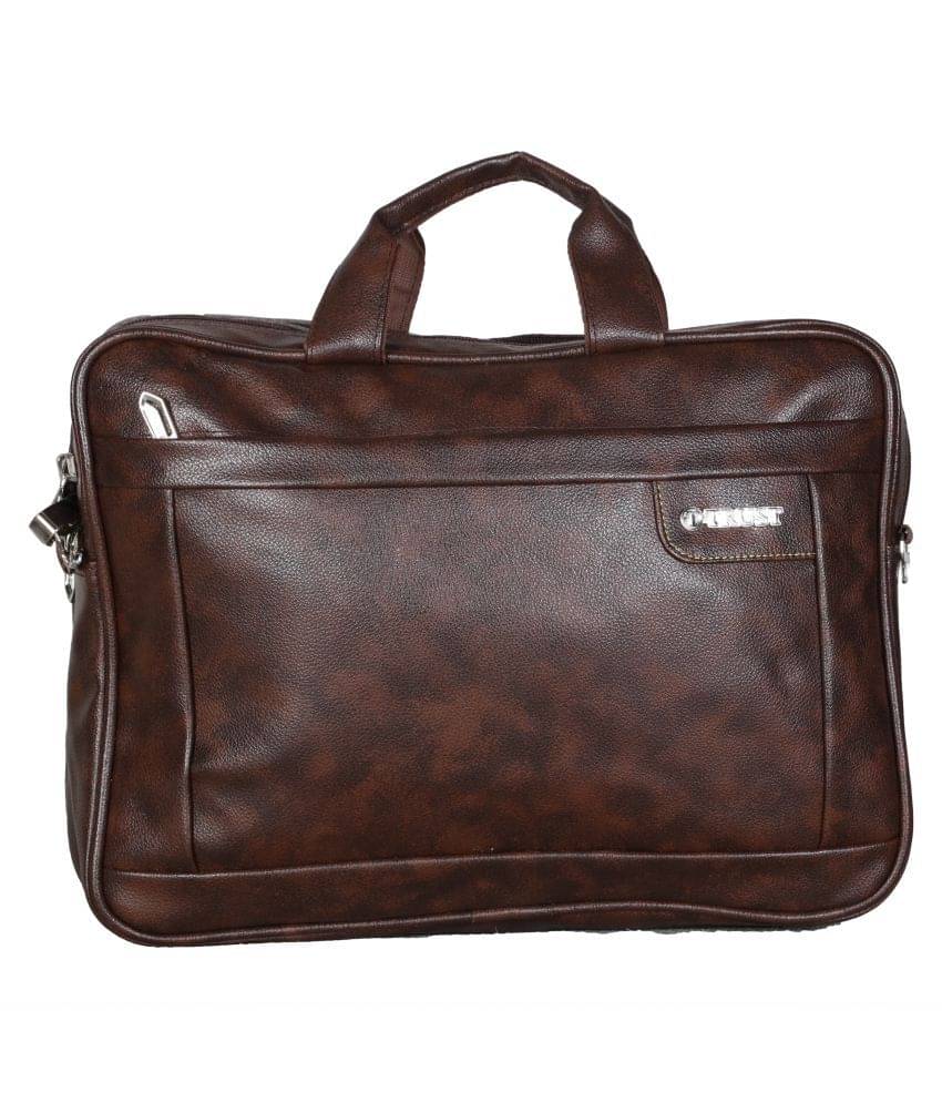     			Trust Brown P.U. Office Messenger Bag