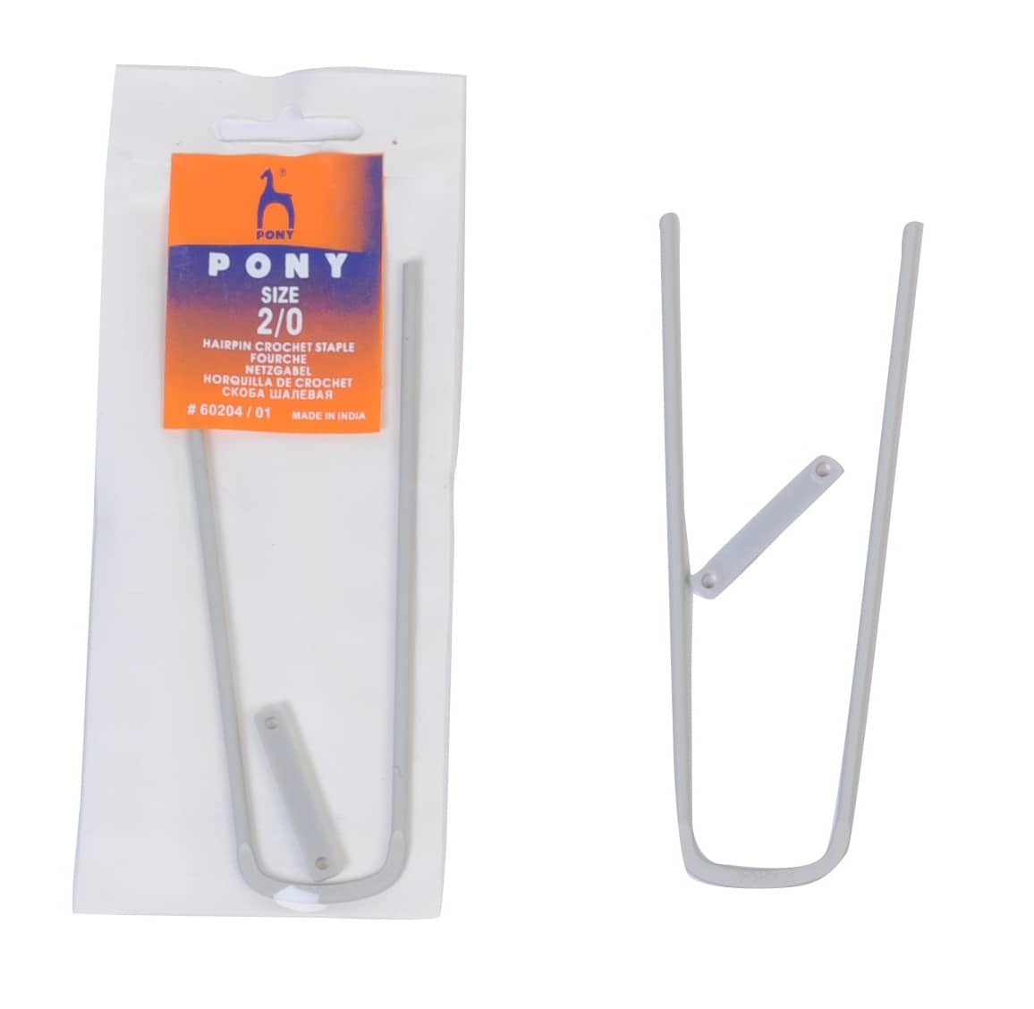Aluminum Hairpin Crochet Staple - U Pin, Size 2/0, Crochet & Fork lace Loom