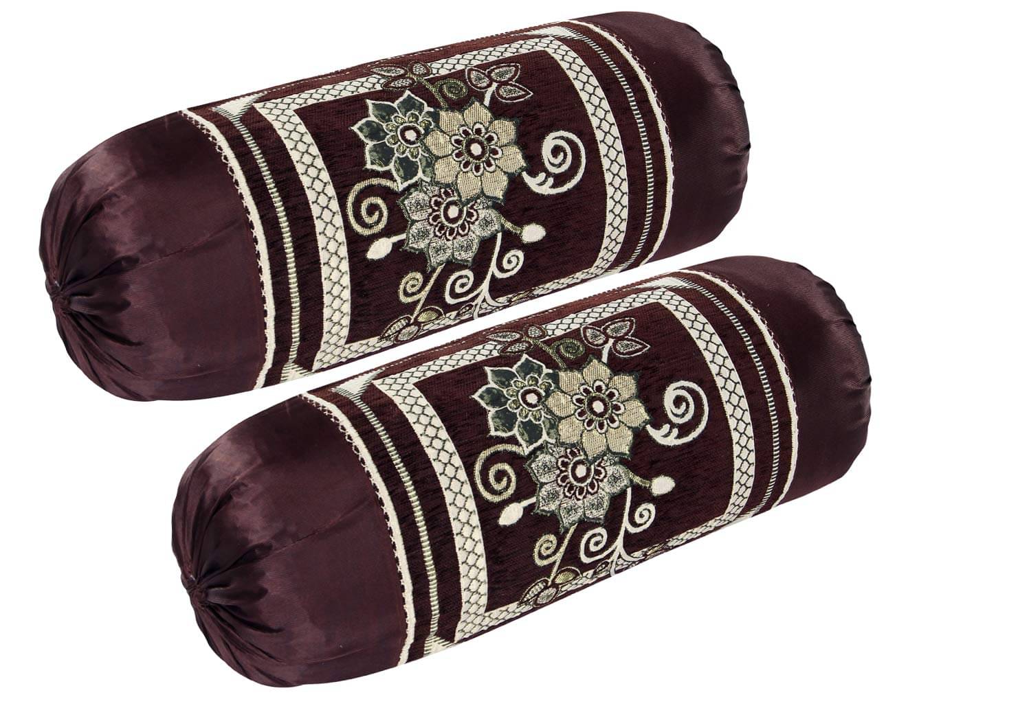 MAHALUXMI COLLECTION Set of 2 Velvet Bolster Covers MAHALUXMI COLLECTION Set of 2 Velvet Bolster Covers