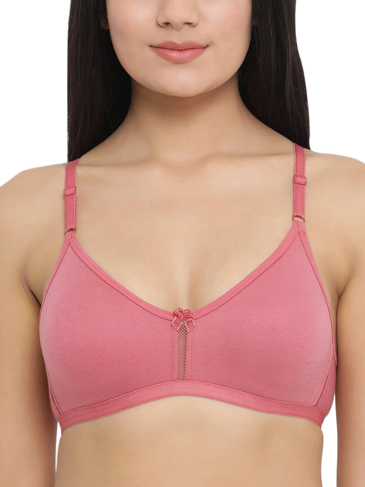 Clovia Cotton T-Shirt Bra - Pink Clovia Cotton T-Shirt Bra - Pink