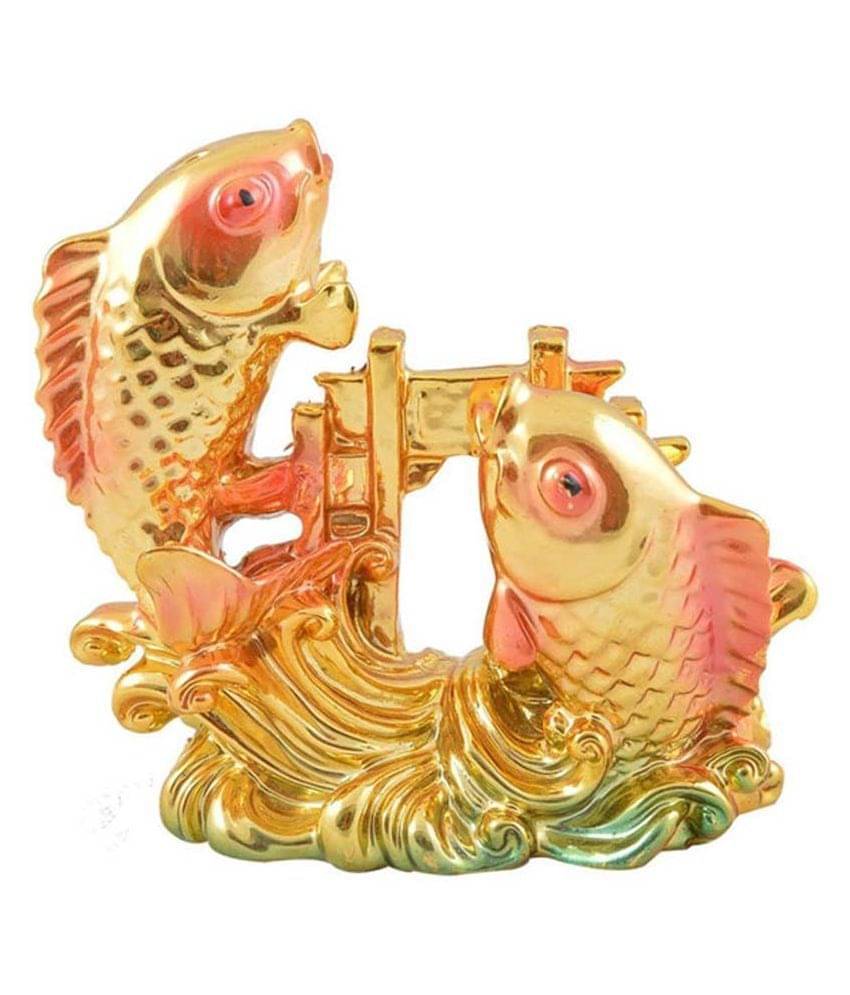     			Golden Vastu Feng Shui Colorful Fish For Good Luck and Prosperity