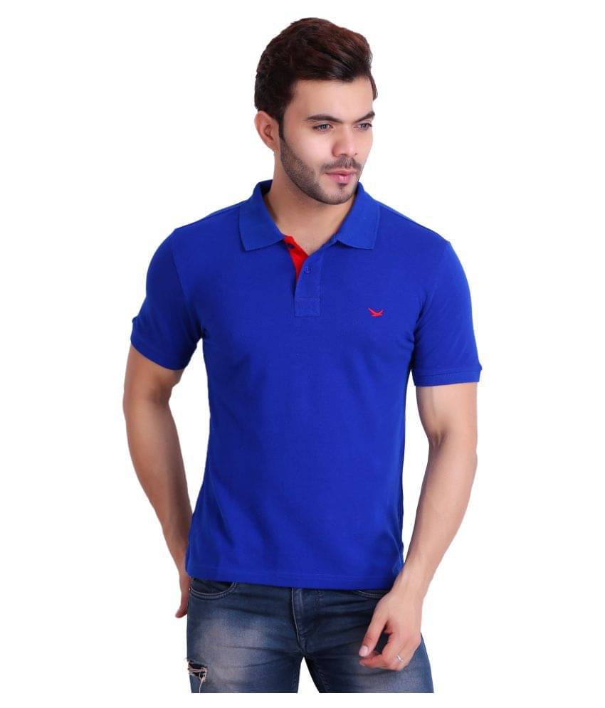 Hiflyers Pack of 1 Cotton Blend Regular Fit Solid Half Sleeves Men's Polo T Shirt ( Navy ) Hiflyers Pack of 1 Cotton Blend Regular Fit Solid Half Sleeves Men's Polo T Shirt ( Navy )