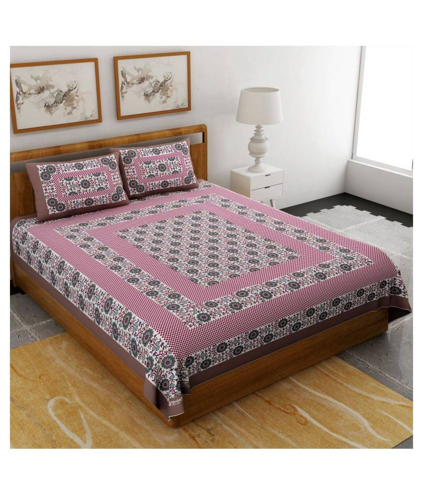     			Uniqchoice Cotton Double Bedsheet ( Beige )