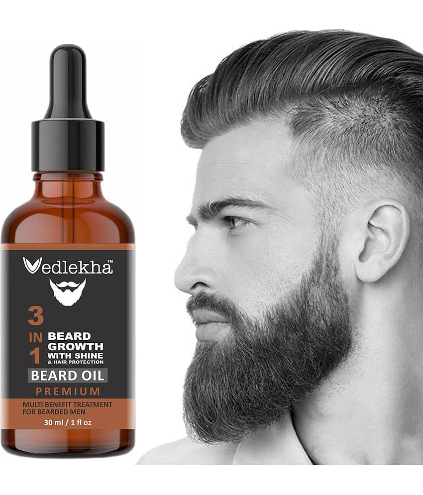 Vedlekha New 3 IN 1 Beard Oil For Growth 30 ml - Beard Care and Tools | Buy online on ZillyBuy
