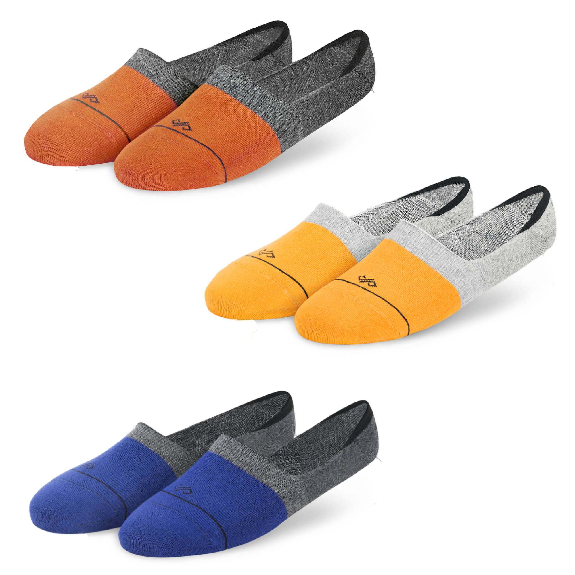     			Dynamocks Multi Casual No Show Socks Pack of 3