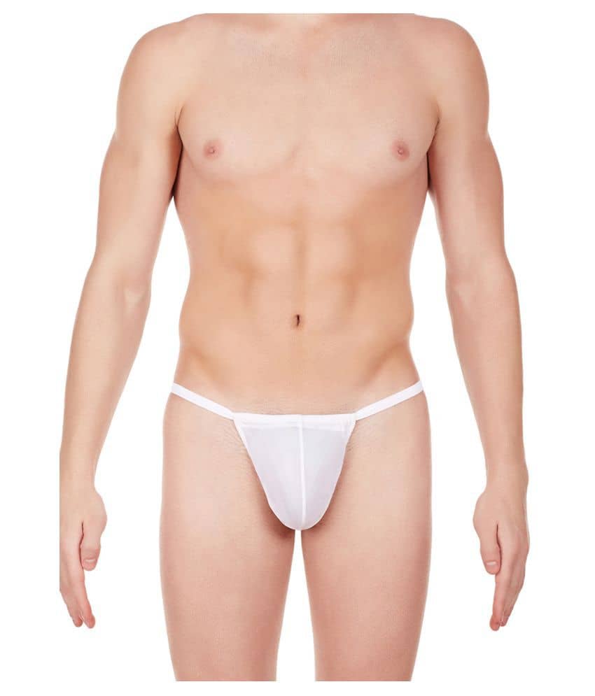 La Intimo Pack of 1 Nylon G-String For Men's ( White )