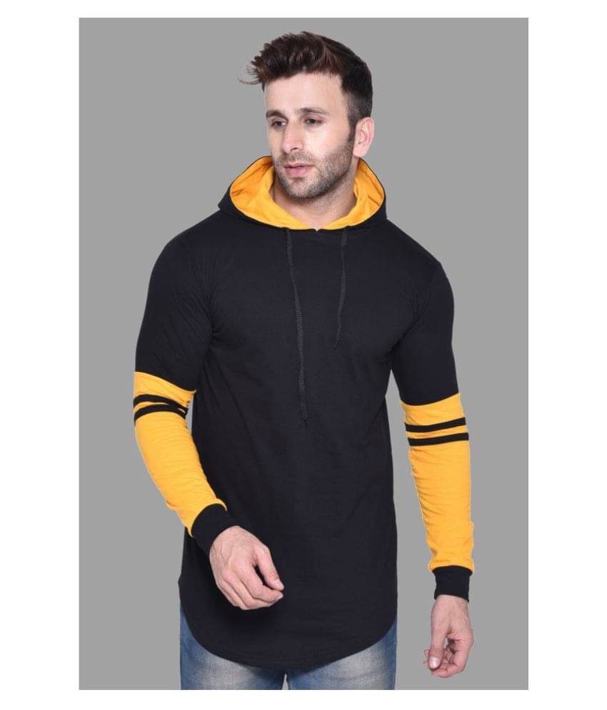 Tfurnish Cotton Blend Black Solids T-Shirt Tfurnish Cotton Blend Black Solids T-Shirt