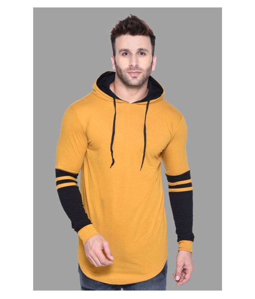     			Tfurnish Cotton Blend Gold Solids T-Shirt