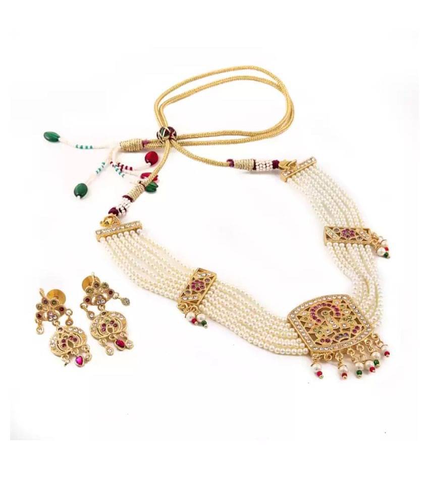     			Bhagya Lakshmi - Multicolor Alloy Necklace Set ( Pack of 1 )
