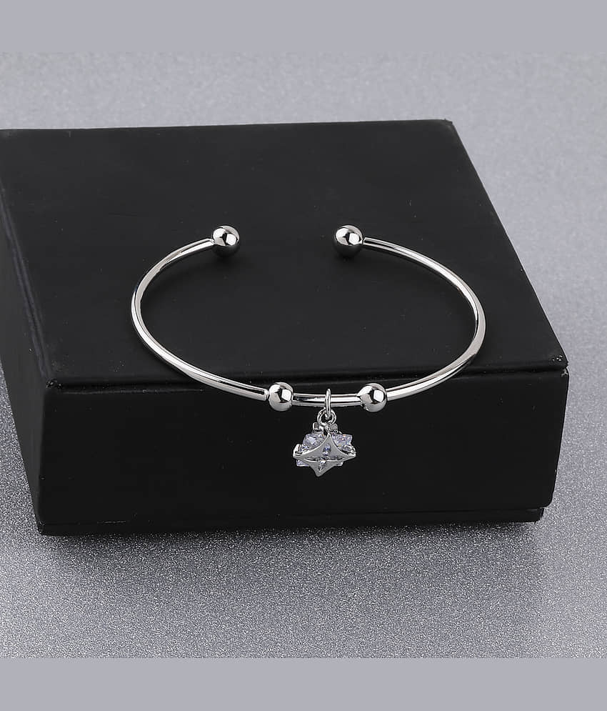 SILVER SHINE Attractive Party Wear Adjustable Bracelet With Diamond For Women Girls - Bangles & Bracelets | Buy online on ZillyBuy