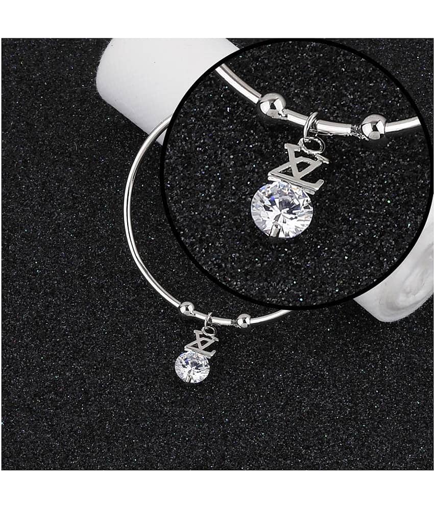SILVER SHINE Attractive Party Wear Adjustable Bracelet With Diamond For Women Girls - Bangles & Bracelets | Buy online on ZillyBuy