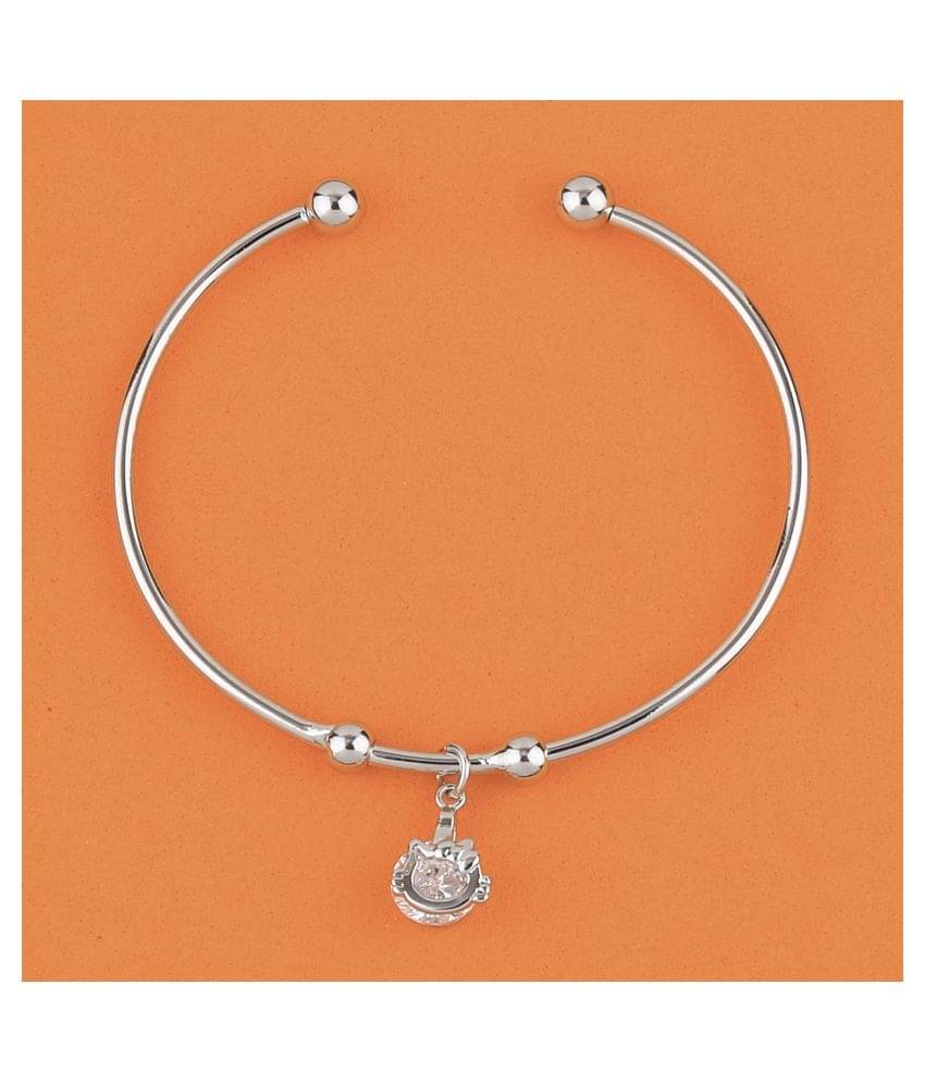     			SILVER SHINE Stylish Delicated  Adjustable Bracelet With Daimond For Women Girls