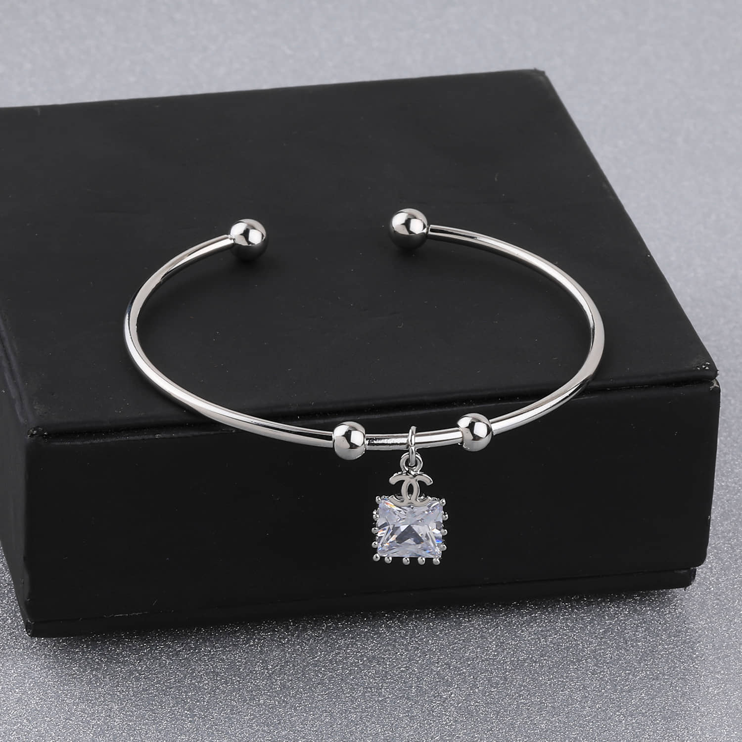 SILVER SHINE Stylish Look Party Wear Adjustable Bracelet With Diamond For Women Girls - Bangles & Bracelets | Buy online on ZillyBuy