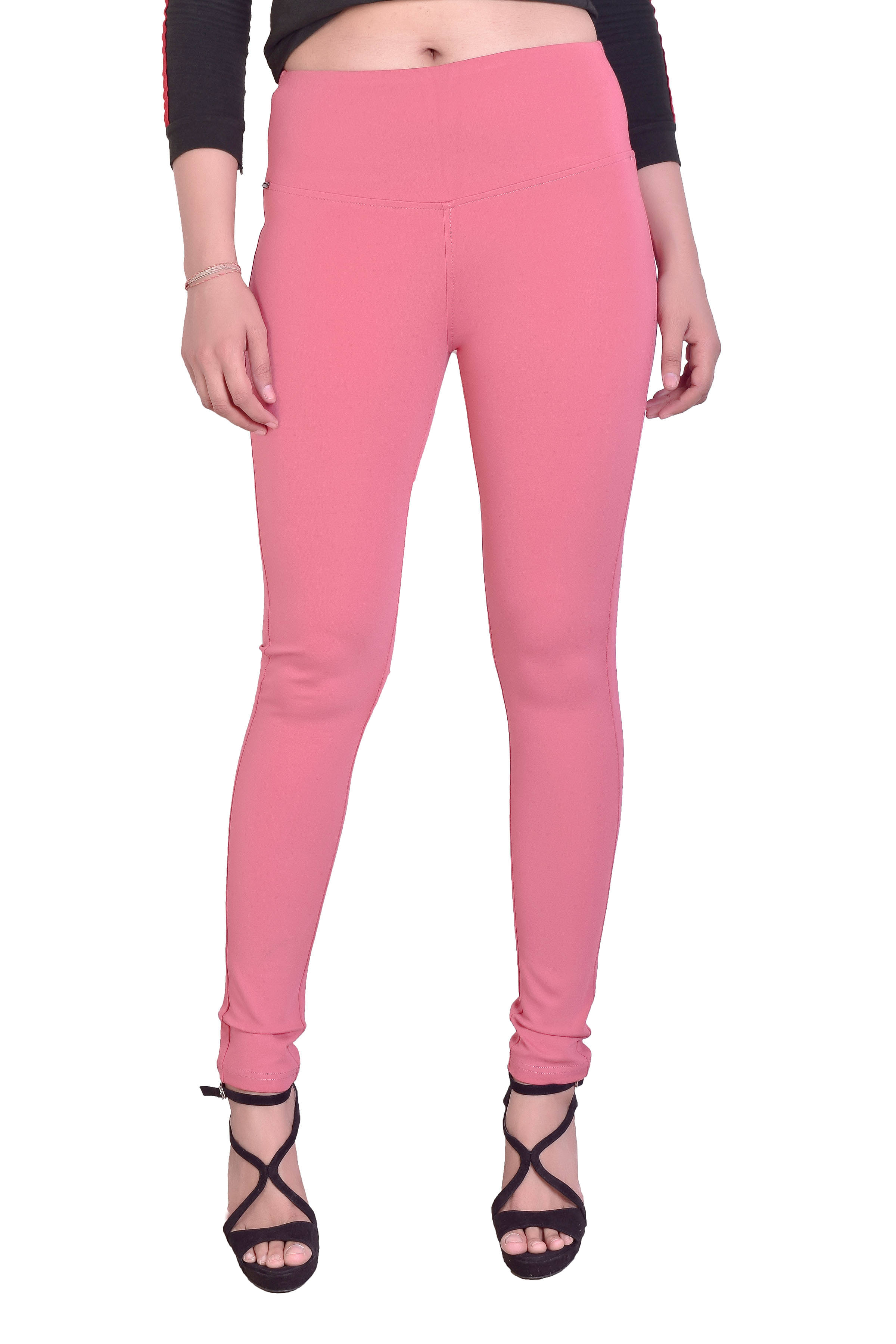     			FCK-3 Cotton Lycra Jeggings - Peach