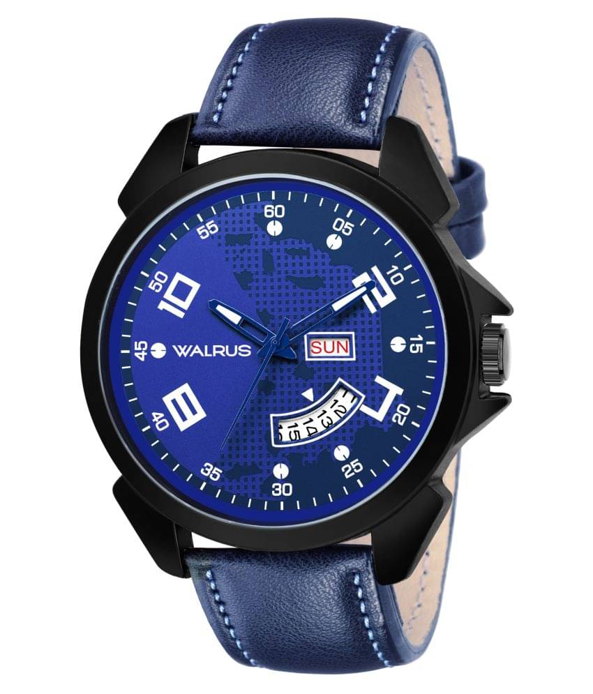     			Walrus Day & Date Leather Analog Men's Watch