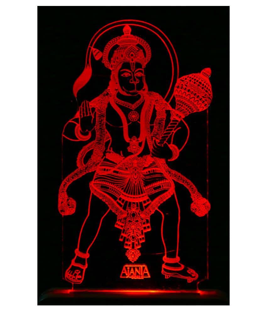 SUPER AJANTA 2009 Lord Hanumanji Pavanputra 3D Night Lamp Multi - Pack of 1 - Electricals | Buy online on ZillyBuy