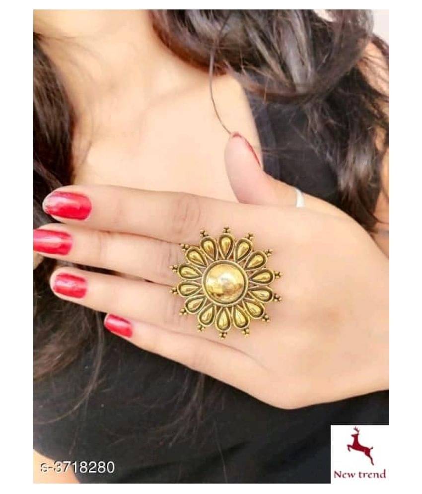     			Sunhari Jewels Antique Oxidised Finger Ring For Women