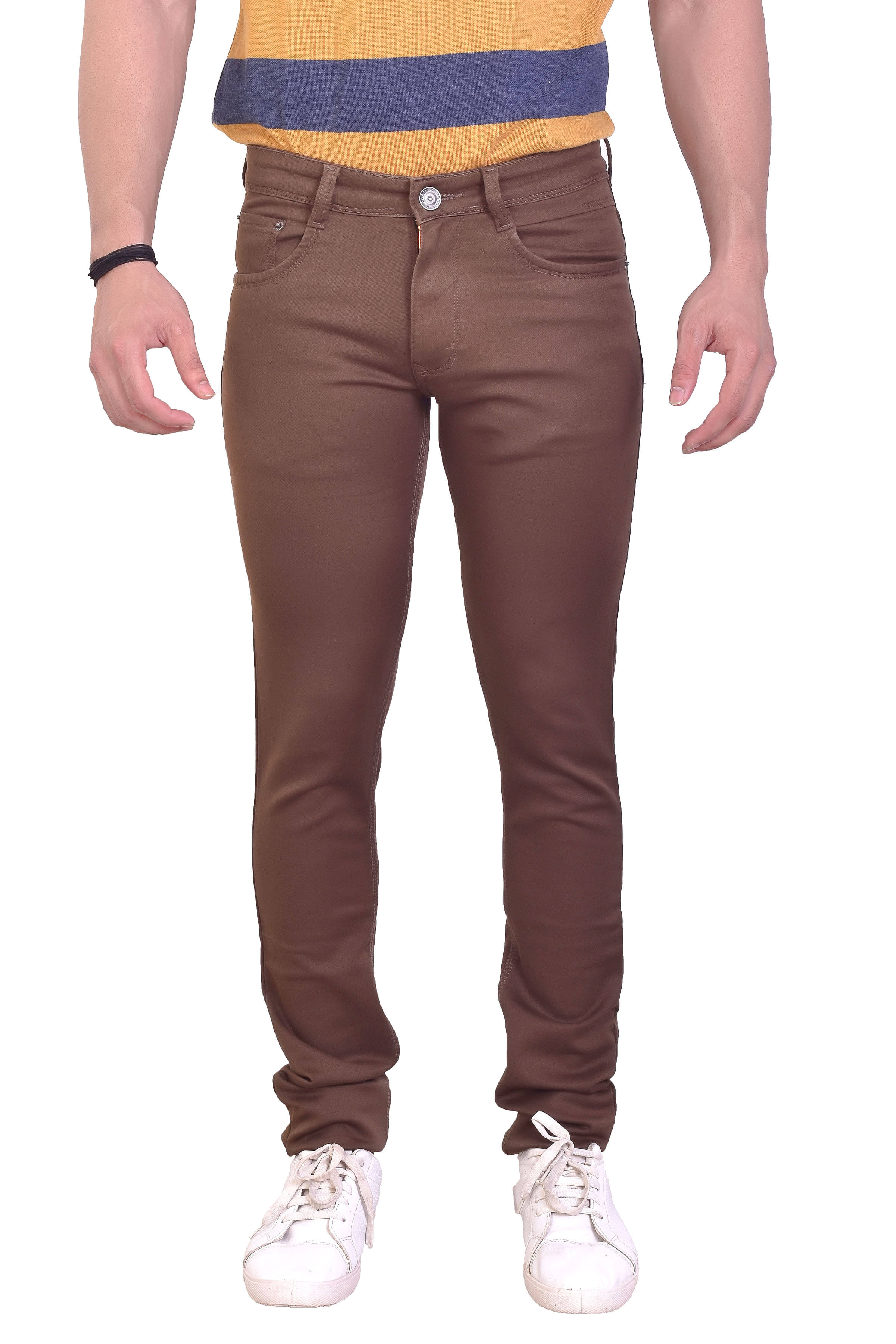 Awack Slim Fit Solid Men's Jeans - Dark Brown ( Pack of 1 )     			Awack Slim Fit Solid Men's Jeans - Dark Brown ( Pack of 1 )