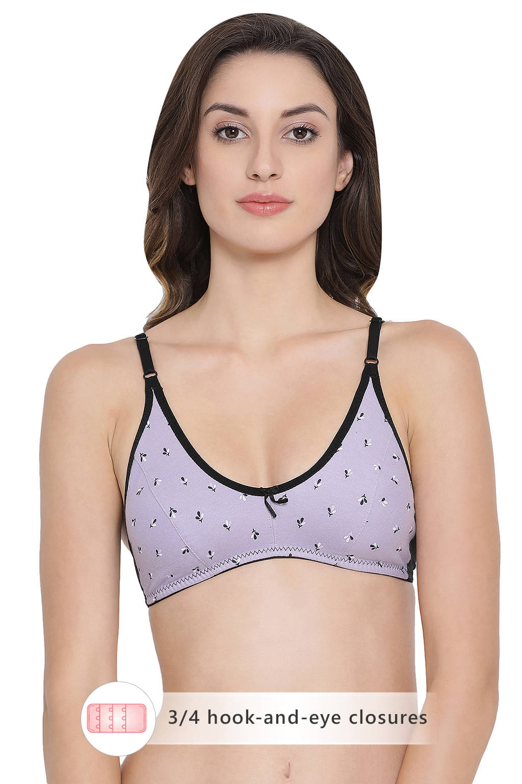     			Clovia Cotton Non Padded Women's Everyday Bra ( Purple )