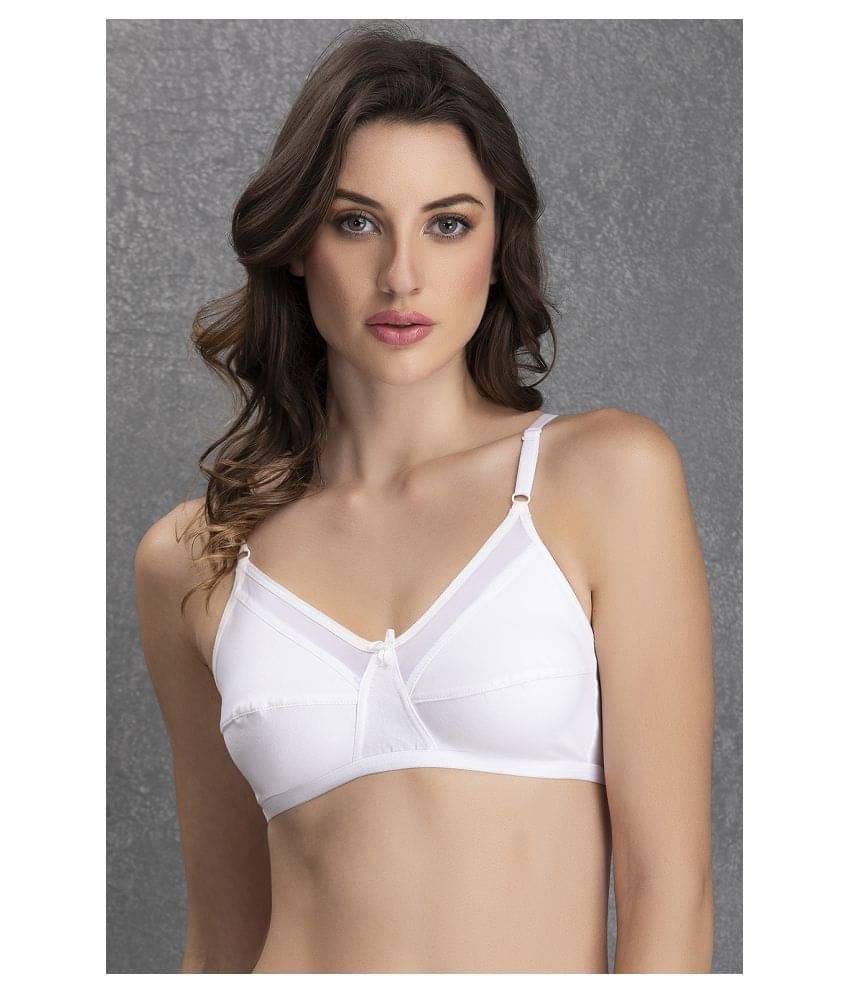 Clovia Cotton Non Padded Women's Everyday Bra ( White ) Clovia Cotton Non Padded Women's Everyday Bra ( White )