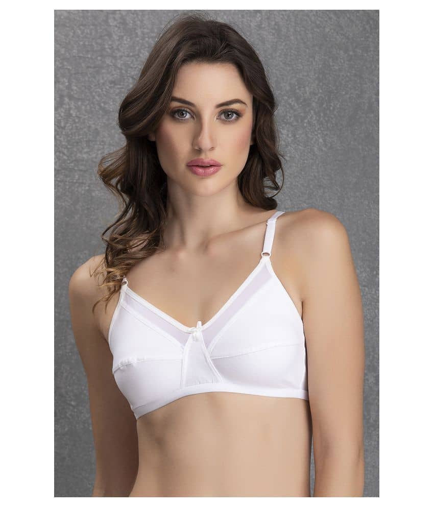 Clovia Cotton Non Padded Women's Everyday Bra ( White )
