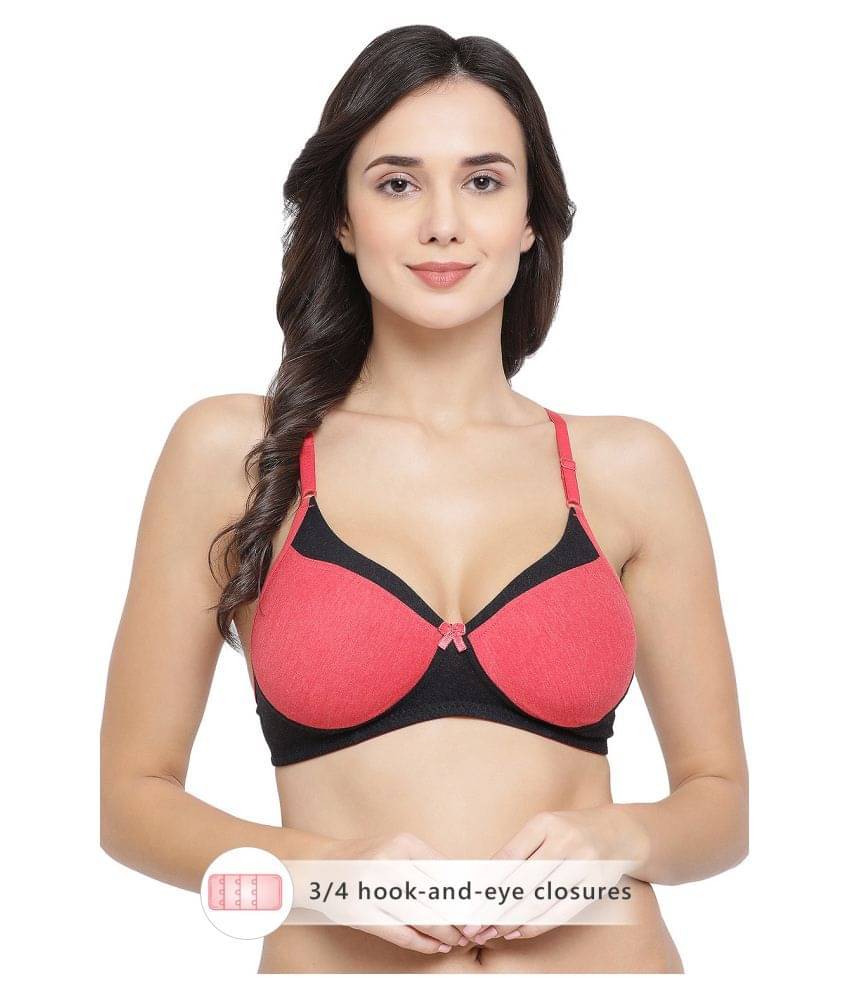     			Clovia Cotton Non Padded Women's T-Shirt Bra ( Red )