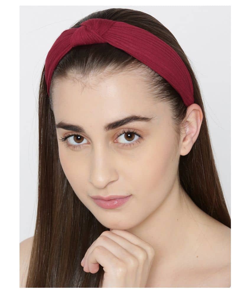 Prita Maroon Casual Hair Band - Jewellery Sets | Buy online on ZillyBuy