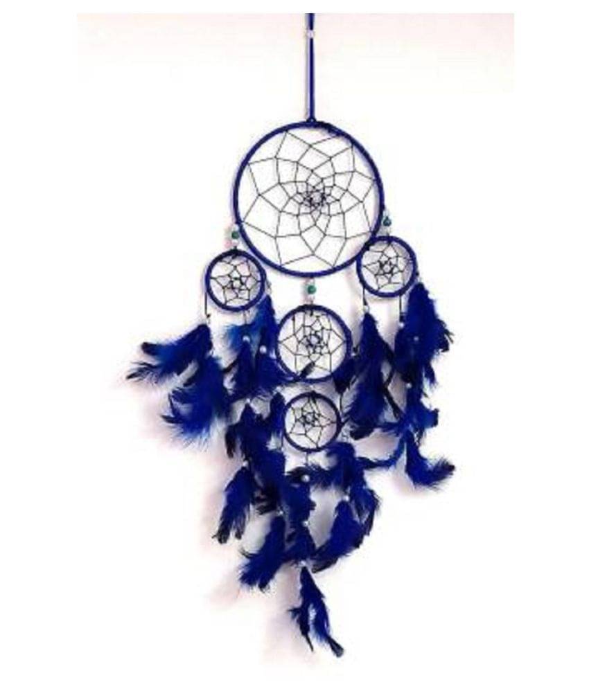     			Lucky Traders Feather Blue Dream Catcher - Pack of 1 ( X cms )