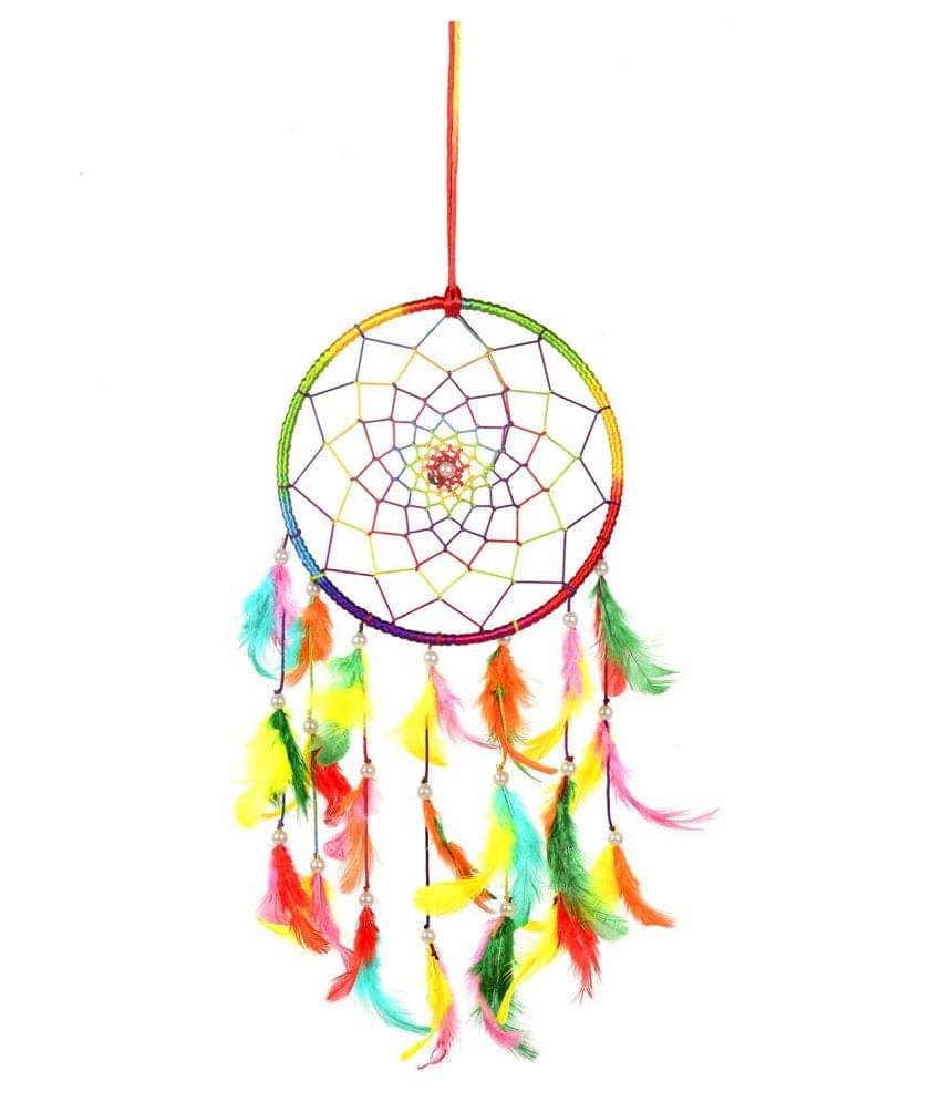 nitin collection Feather Multicolour Dream Catcher - Pack of 1 ( X cms ) nitin collection Feather Multicolour Dream Catcher - Pack of 1 ( X cms )