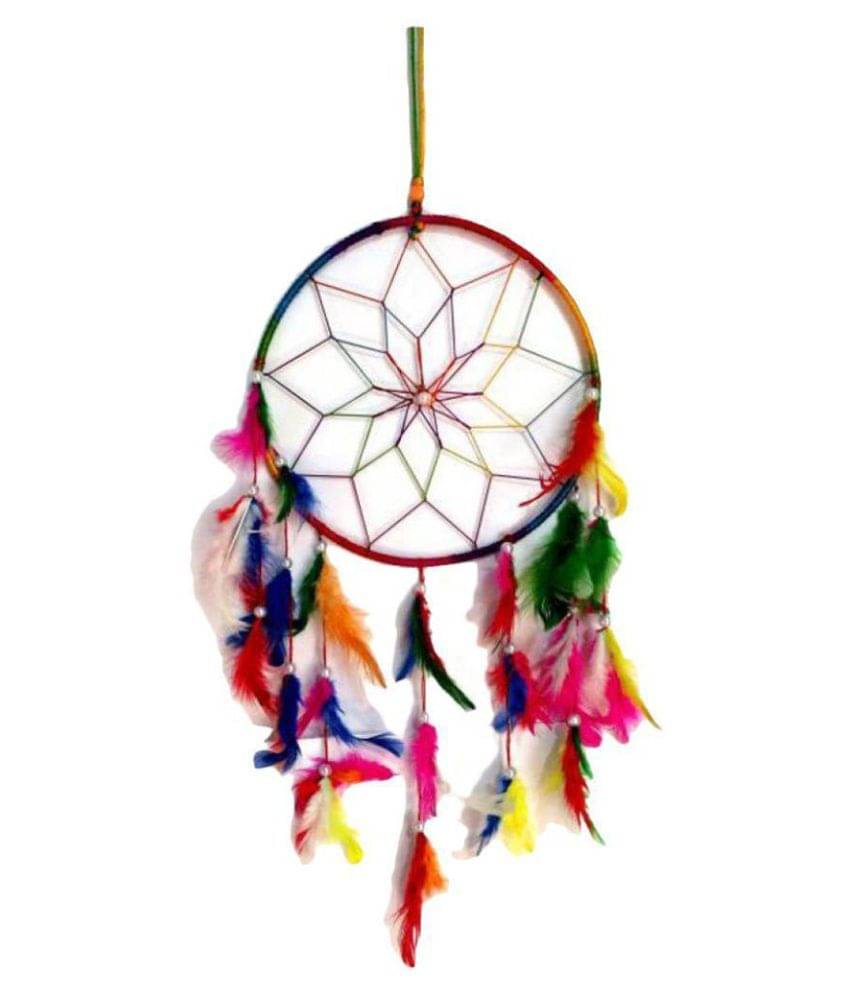     			nitin collection Feather Multicolour Dream Catcher - Pack of 1 ( X cms )
