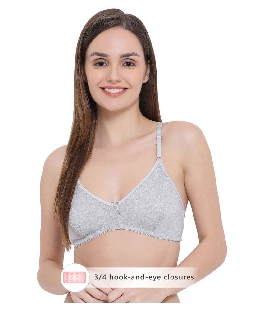 Clovia Cotton Everyday Bra - Grey Clovia Cotton Everyday Bra - Grey