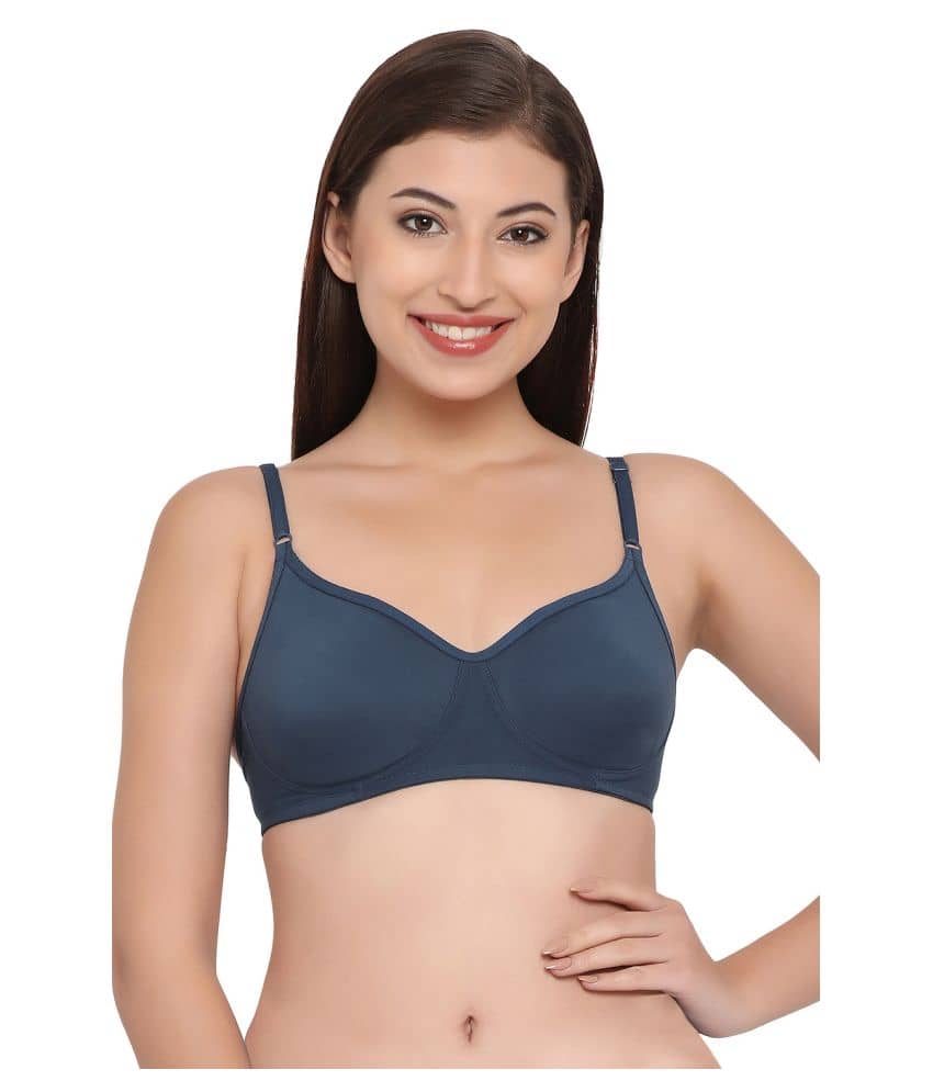Clovia Cotton Everyday Bra - Navy