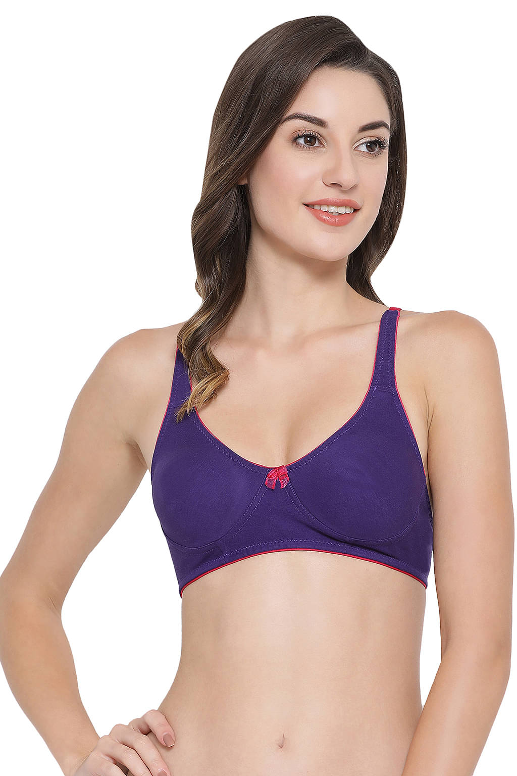     			Clovia Cotton Non Padded Women's Everyday Bra ( Purple )