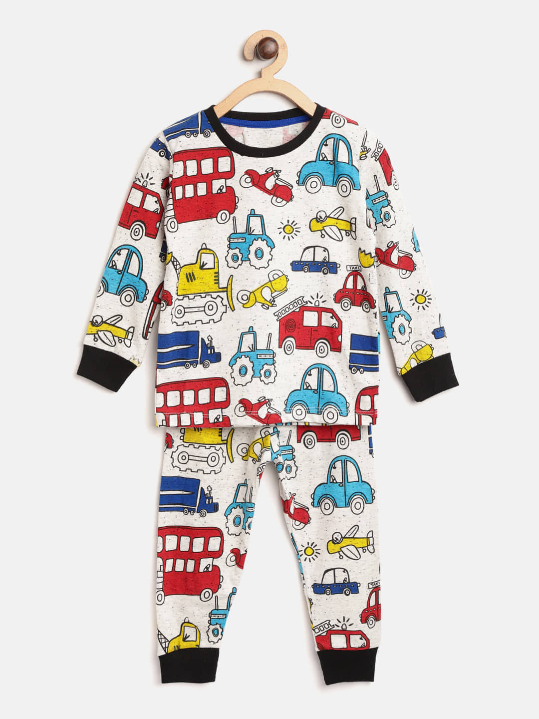 Lazy Shark Pack of 1 Boys Cotton Blend Nightsuit Set ( Off White ) - Nightwear & Loungewear | Buy online on ZillyBuy