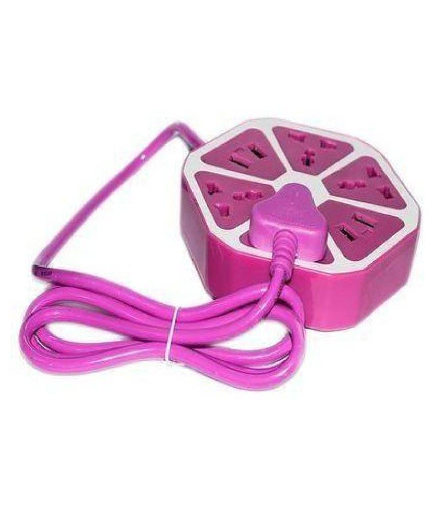 USB Hexagon Extension - Purple Color with 4 USB Port & 4 Socket with 1.8 Meter Wire USB Hexagon Extension - Purple Color with 4 USB Port & 4 Socket with 1.8 Meter Wire