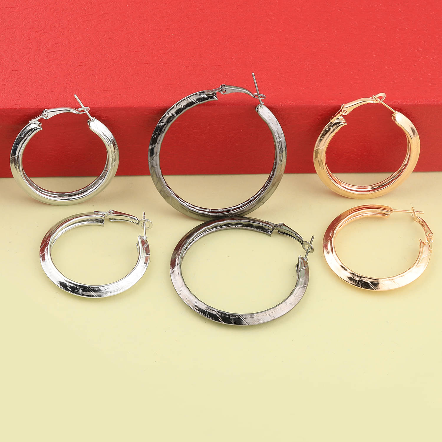     			SILVER SHINE Charm Stylish Drop Combo Earring For Girl Women  Set of 3