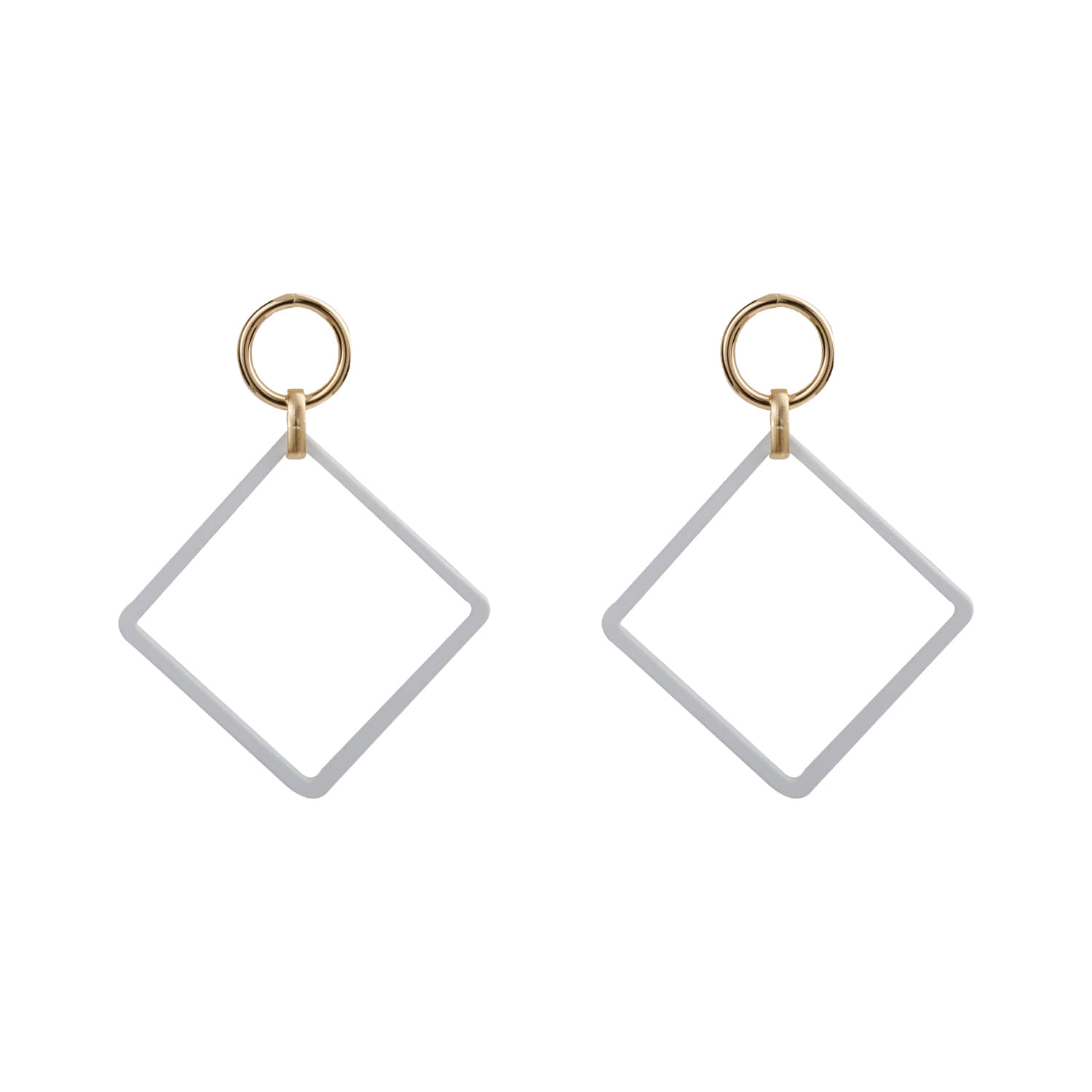 Silver Shine Alluring White Stylish Fashionable Unique Drop Earring - Earrings | Buy online on ZillyBuy