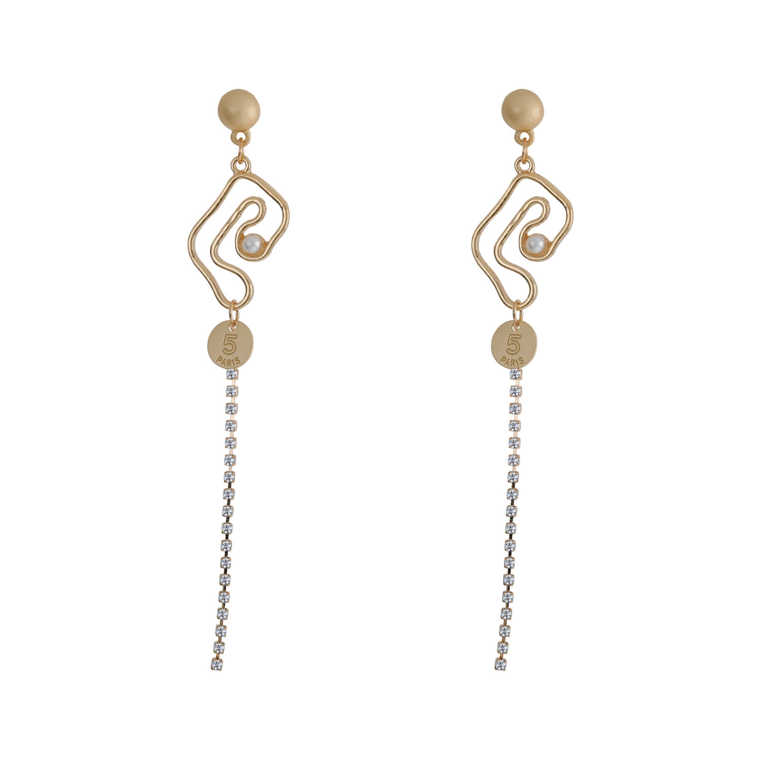     			Silver Shine Gold Plated Crystal Studded Party wear Drop Earring For Girls And Women Jewellery