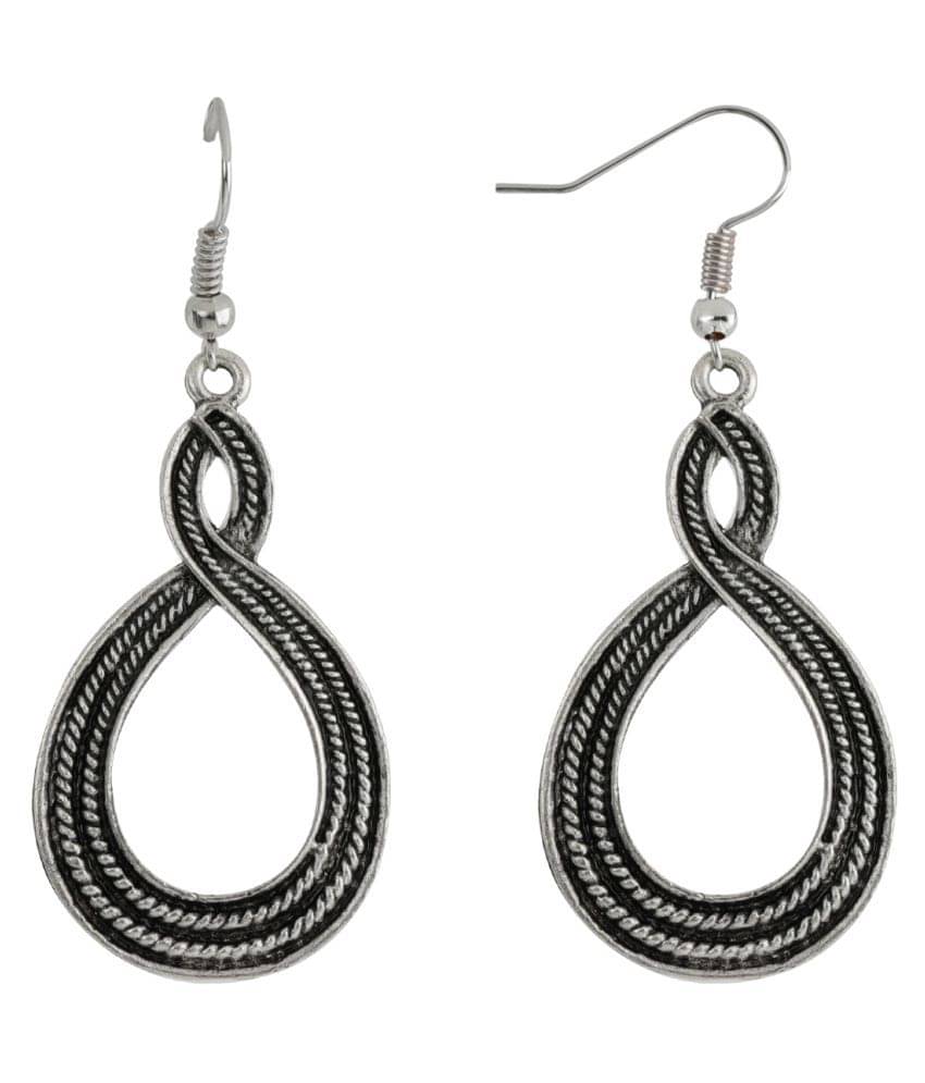 Silver Shine Ravishing Silver Fashionable Ethnic Drop Earring For Girls And Women Silver Shine Ravishing Silver Fashionable Ethnic Drop Earring For Girls And Women