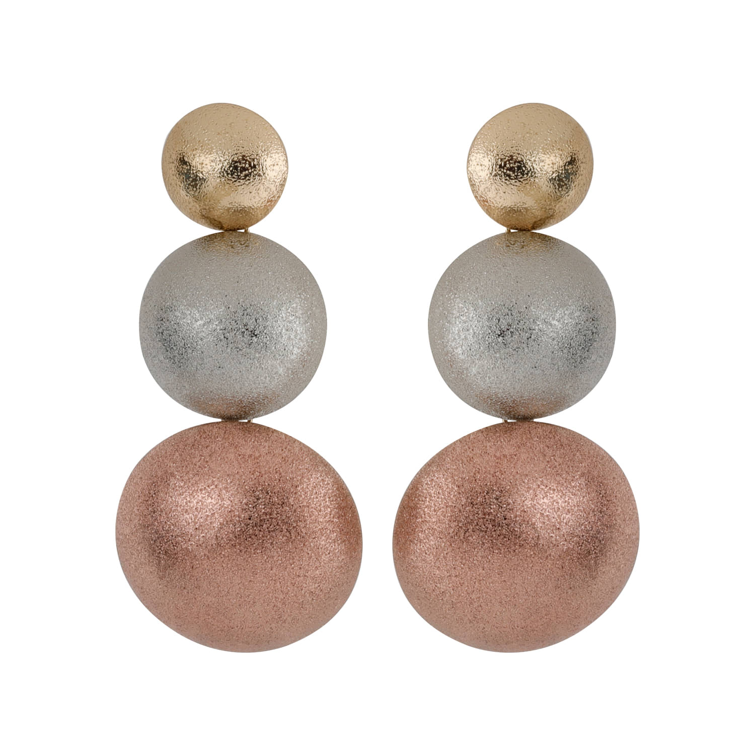 Silver Shine Stylist Designer 3-Toned Party Wear Drop Earring For Girls and Women Jewellery Silver Shine Stylist Designer 3-Toned Party Wear Drop Earring For Girls and Women Jewellery