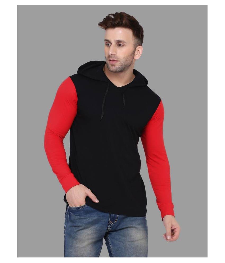 Tfurnish Cotton Blend Black Solids T-Shirt     			Tfurnish Cotton Blend Black Solids T-Shirt