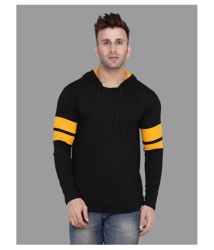     			Tfurnish Cotton Blend Yellow Solids T-Shirt
