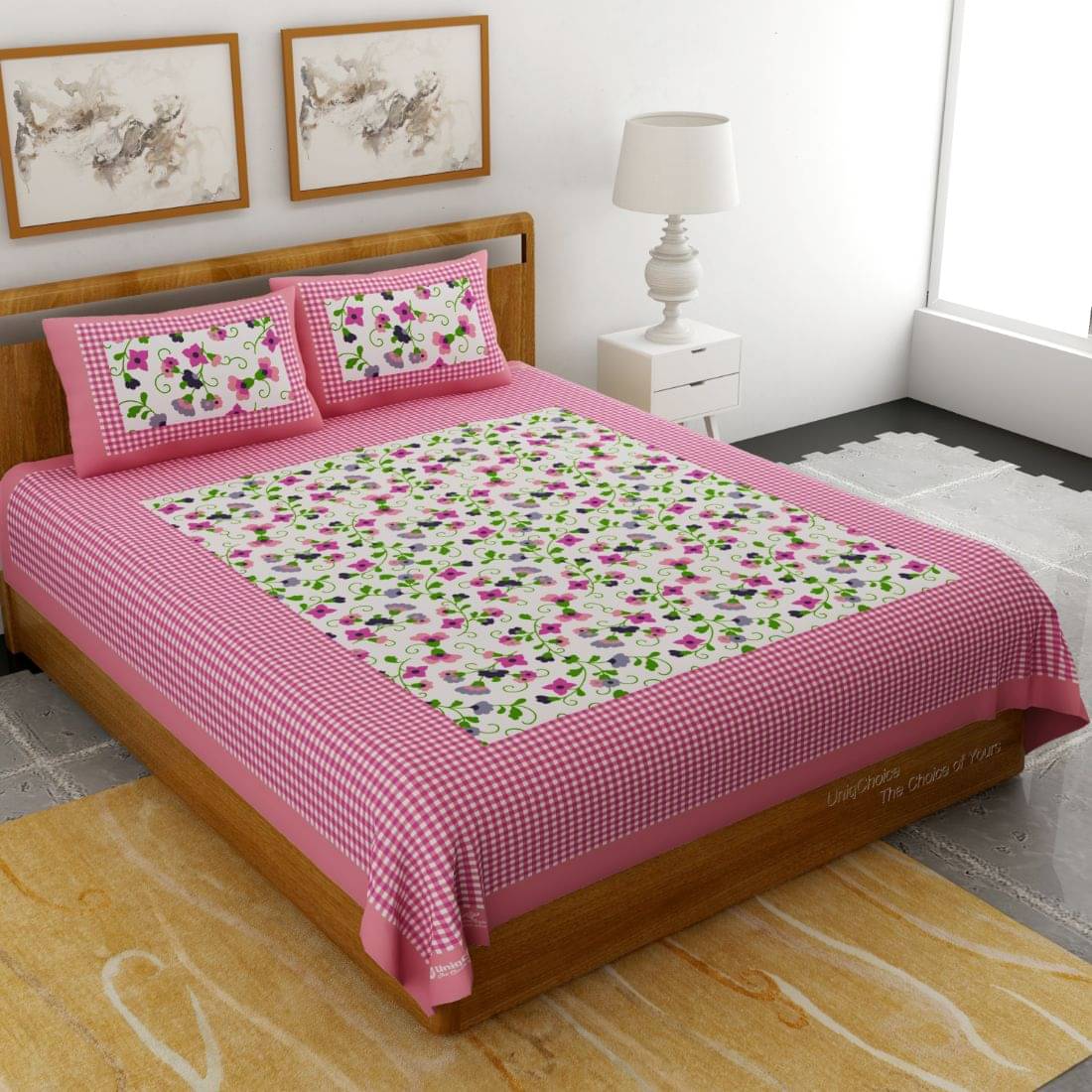 Bombay Spreads Cotton King Bedsheet ( Pink ) Bombay Spreads Cotton King Bedsheet ( Pink )