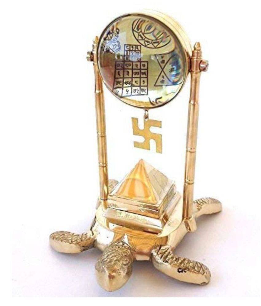     			Manavgeet collection Tortoise Meru Vastu Yantra with 91 Pyramid along Shri yantra Vyapaar Vridhi Yantra and Kuber Yantra